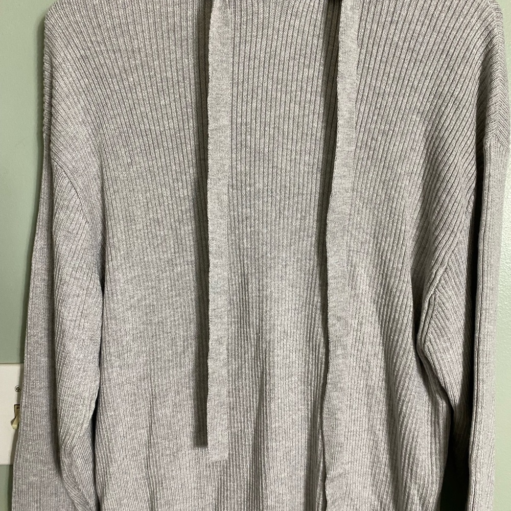 NWT ZARA COWL NECK SWEATER HOODIE WITH FRONT DRAWSTRINGS SIZE MEDIUM - Picture 7 of 10